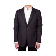 Bruine Maagd Blazer van Zuivere Wol Made in Italia , Brown , Heren