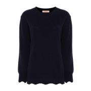 Blauwe Sweater Set Twinset , Blue , Dames