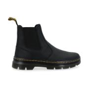 Zwarte leren Wyoming laarzen Dr. Martens , Black , Heren