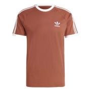 3 Strepen T-shirt Adidas , Brown , Heren