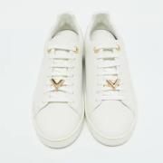 Pre-owned Leather sneakers Louis Vuitton Vintage , White , Dames