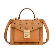 Tracy Satchel in Visetos MCM , Brown , Dames