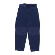 Blauwe Stone Washed Lange Herenbroek Carhartt Wip , Blue , Heren