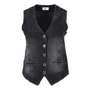 Denim Grace Gilet Vest DNM Pure , Gray , Dames