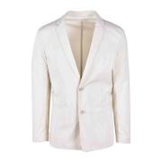 Beige Blazer voor Heren Paolo Pecora , White , Heren