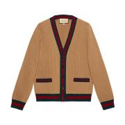 Stijlvolle Gebreide Cardigan Sweater Gucci , Brown , Heren