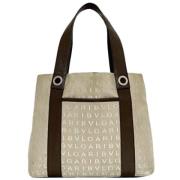 Pre-owned Canvas handbags Bvlgari Vintage , Beige , Dames