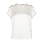 Blouse, Girocollo M/C Brunello Cucinelli , White , Dames