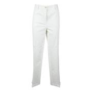 Lyocell Katoenmix Elastische Broek Antonelli Firenze , White , Dames