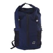 Stedelijke Nylon Tas met Strategische Zakken K-Way , Blue , Unisex