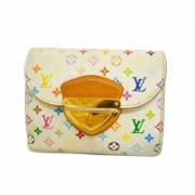 Pre-owned Leather wallets Louis Vuitton Vintage , White , Dames