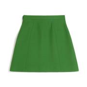 Hoge Taille Juweelknoop Mini Rok Valentino Garavani , Green , Dames