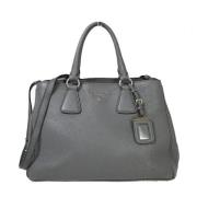 Pre-owned Leather prada-bags Prada Vintage , Gray , Dames