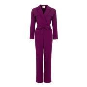 Elegante Jumpsuit met Lange Mouwen Freebird , Purple , Dames