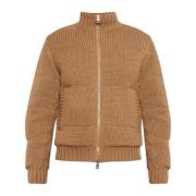 Wollen donsjack Moncler , Beige , Heren