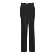 Elegante Zwarte High-Rise Broek Freebird , Black , Dames