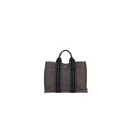 Pre-owned Fabric handbags Hermès Vintage , Gray , Dames