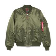 Winddichte Nylon Ribjas Alpha Industries , Green , Heren