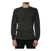 Kroon Logo Crew Neck Sweater Dolce & Gabbana , Green , Heren