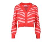 Zachte Mohair Blend Cardigan Weili Zheng , Red , Dames