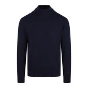 Blauw Wol Turtleneck Sweater MC2 Saint Barth , Blue , Heren