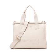 Witte Eco-vriendelijke Tas met Handvatten V73 , White , Dames