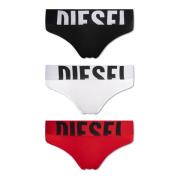 Driepak slips met logo Diesel , Multicolor , Dames