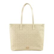 Stijlvolle Tas van Polyester Materiaal Twinset , Beige , Dames