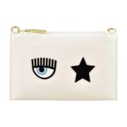 Stijlvolle PU Handtas Chiara Ferragni Collection , White , Dames