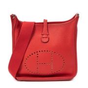 Pre-owned Leather handbags Hermès Vintage , Red , Dames