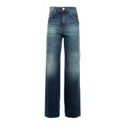 Wijde Vintage Denim Jeans Pinko , Blue , Dames