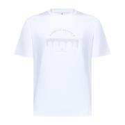 Witte T-shirts en Polos met Print Brunello Cucinelli , White , Heren