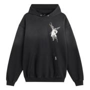 Vintage Archangel Hoodie in Stained Black Represent , Black , Heren