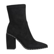 Enkellaarzen met hakzool en studs Alma EN Pena , Black , Dames