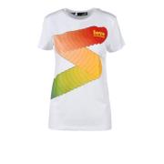 Katoenen T-shirt met stijlvol ontwerp Love Moschino , White , Dames