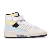 Hoge Basketbalschoen Wit/Blauw Adidas , Multicolor , Dames