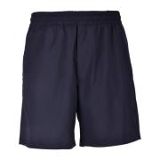 Bermuda Shorts in wolmix Low Brand , Blue , Heren