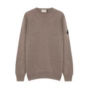 Beige Wol Kasjmier Trui Raglan Mouw Roy Roger's , Beige , Heren