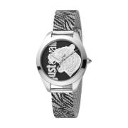 Zilveren Damesmode Horloge Just Cavalli , Gray , Dames