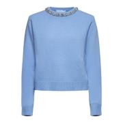 Heldere Blauwe Sweater Collectie Kaos , Blue , Dames