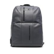 Grijze Leren Laptoptas Piquadro , Gray , Unisex