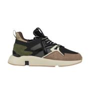 Bruine Clik Sneakers Trendy Stijl Munich , Brown , Heren