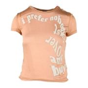 Modal Cashmere Blend T-shirt Diesel , Beige , Dames