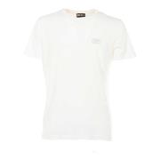 Heren Wit Katoenen T-Shirt Diesel , White , Heren