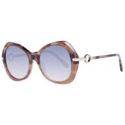 Bruine Dames Zonnebril Butterfly Stijl Omega , Brown , Dames