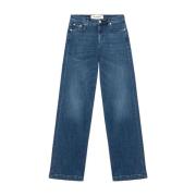 70s Geïnspireerde Flared Denim Jeans Roy Roger's , Blue , Dames