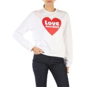 Sweatshirt Love Moschino , White , Dames