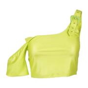 Elegante Top met Stretchstof Versace Jeans Couture , Green , Dames