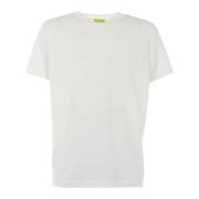 Wit Katoenen T-Shirt voor Mannen Diesel , White , Heren