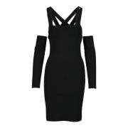 Elegante jurk met elastanmix Pinko , Black , Dames